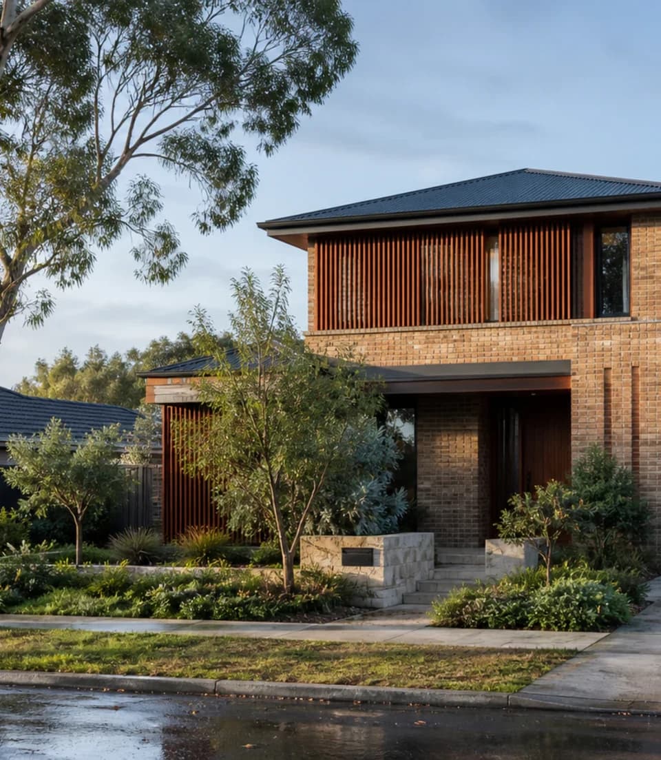 Concept visualisation — a new dwelling at dusk