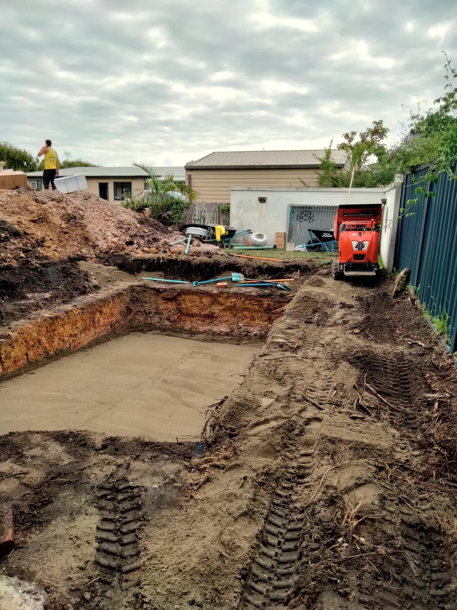 Greenwell — Excavation under way on a constrained suburban block