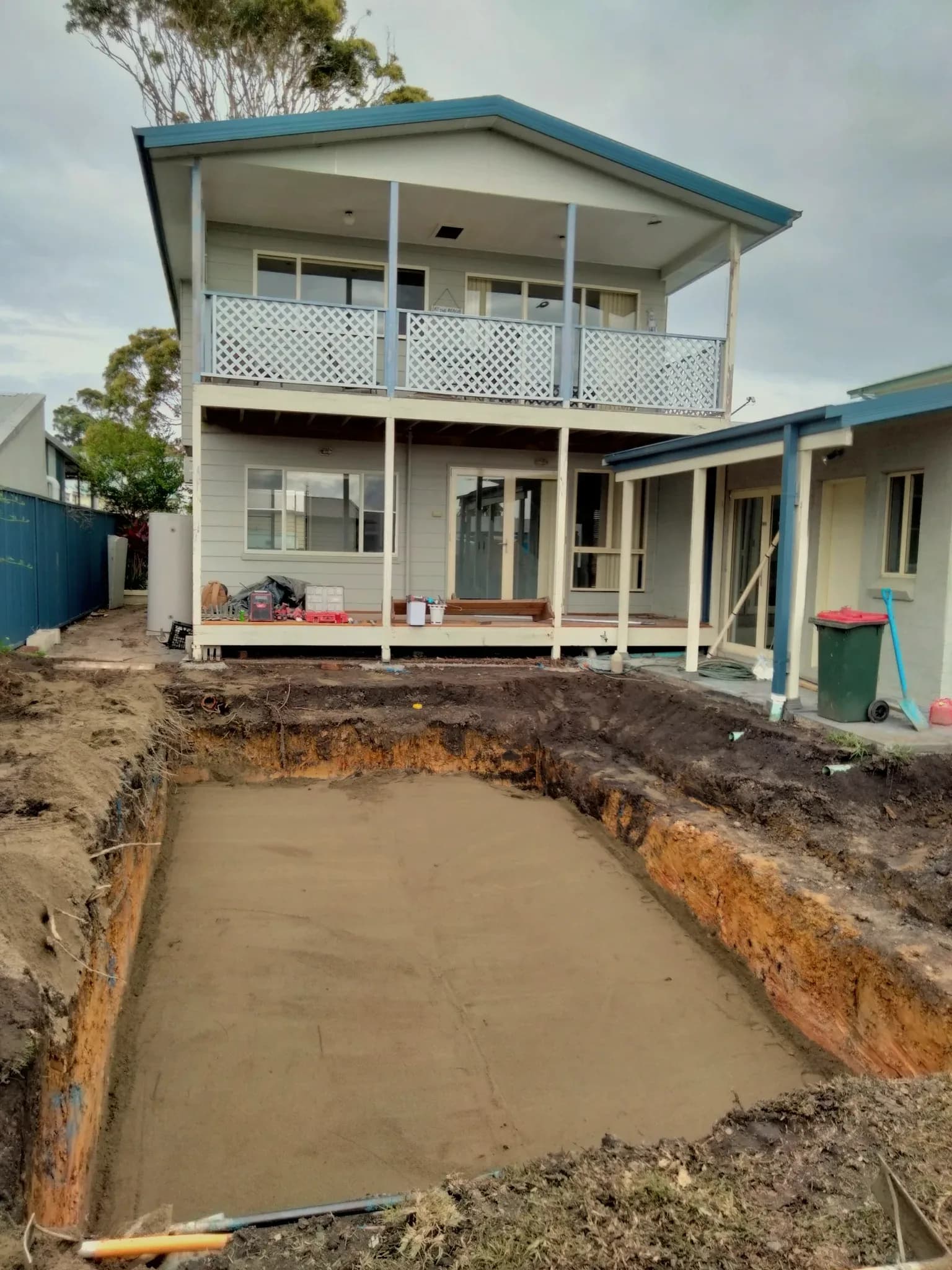Greenwell — The excavation alongside the existing dwelling
