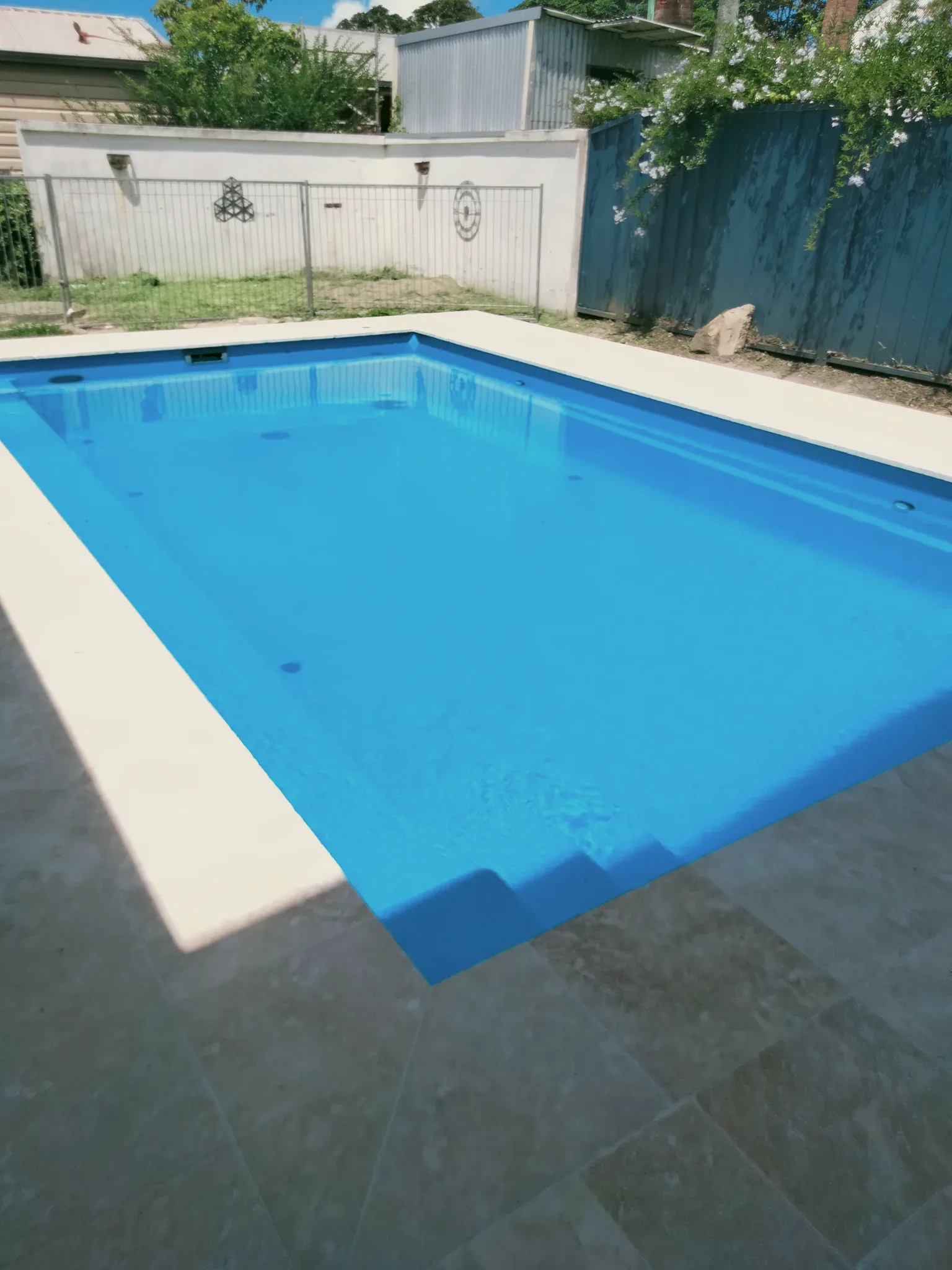 Greenwell — The completed pool filled