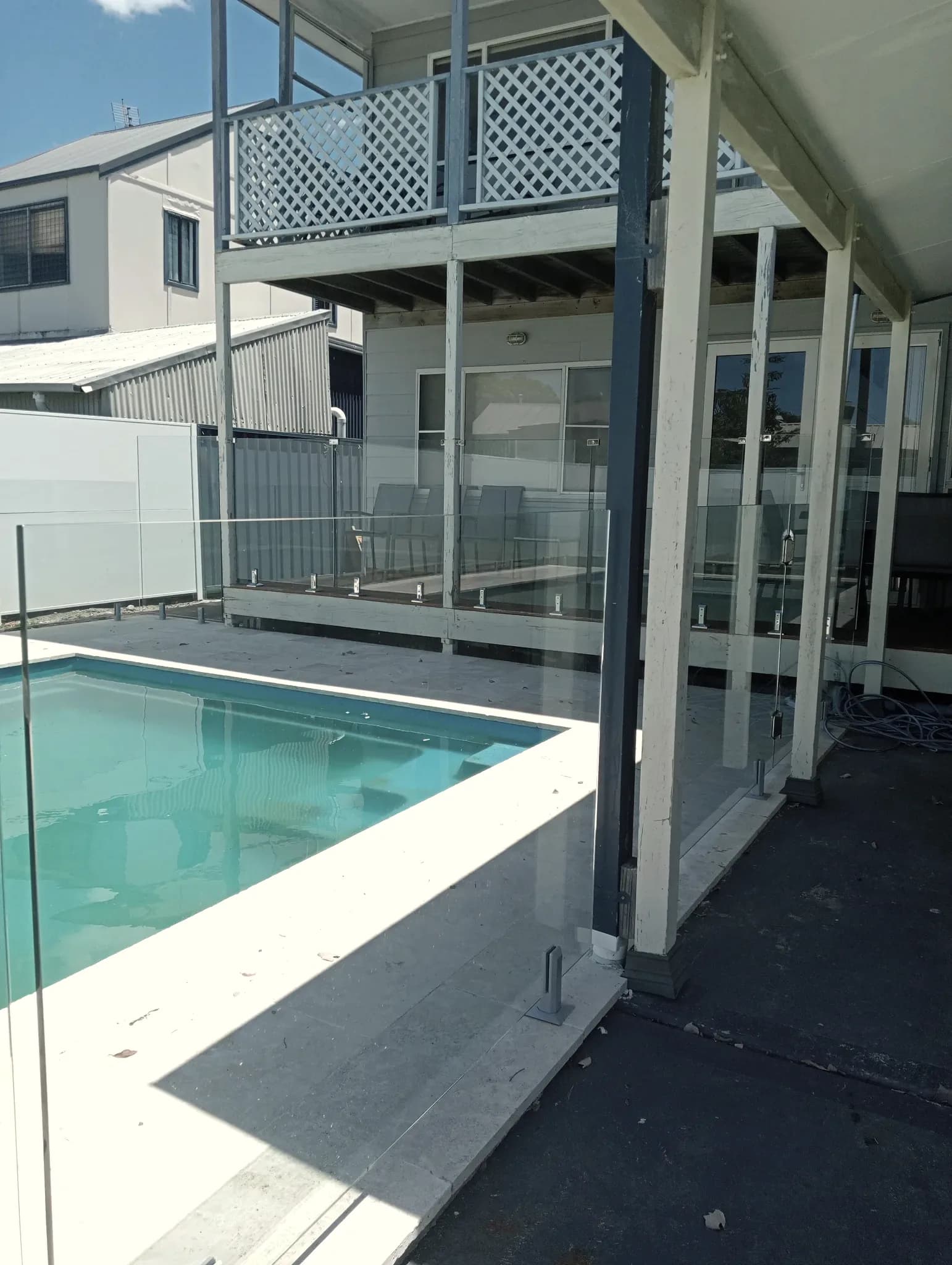 Greenwell — The pool surround and glazing