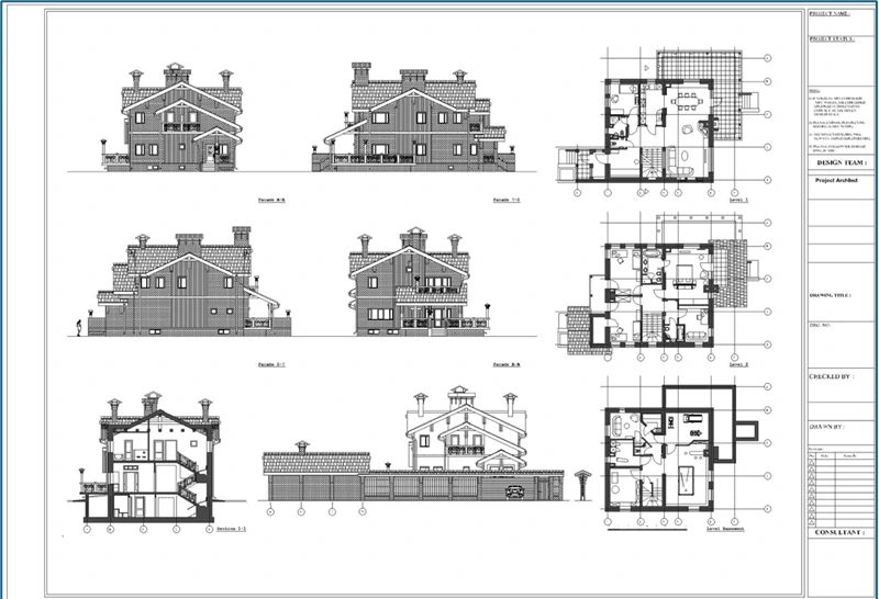 Draw , house ,plan and architectural , complete set drawings